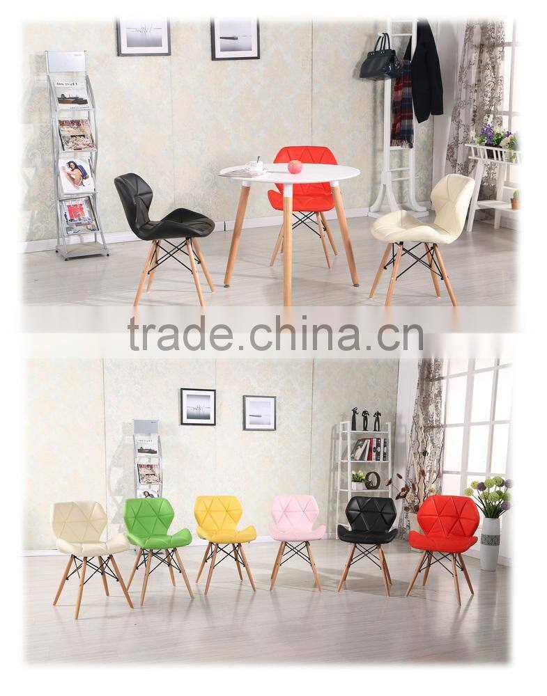 Black white leather modern restaurant chair