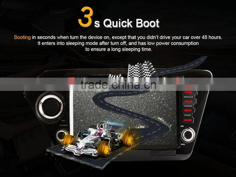 Ownice Android 4.4 touch screen Stereo Car GPS stereo for Kia Rio K2 with wifi bluetooth phonebook IPOD