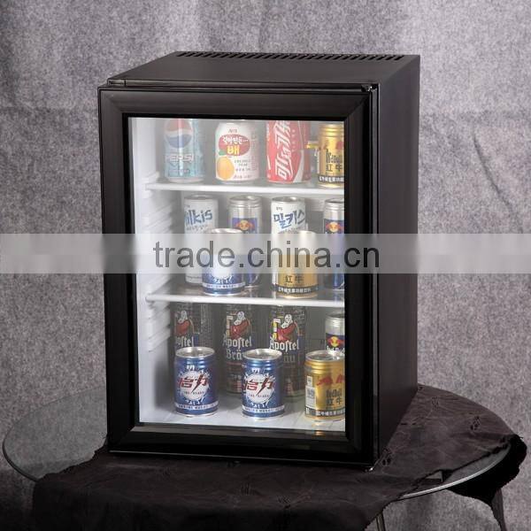 New absorption hotel commercial clear mini drink fridge