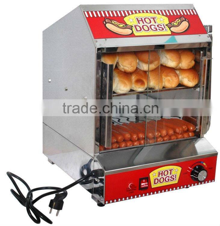 electric hot dog bun maker steamer machine warmer cart with CE
