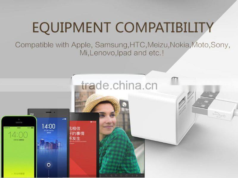 2016 USB Travel Charger 5V 3.4A 17W AC Adapter USB Wall charger with 2 port USB Charger 3C PSE FCC UL