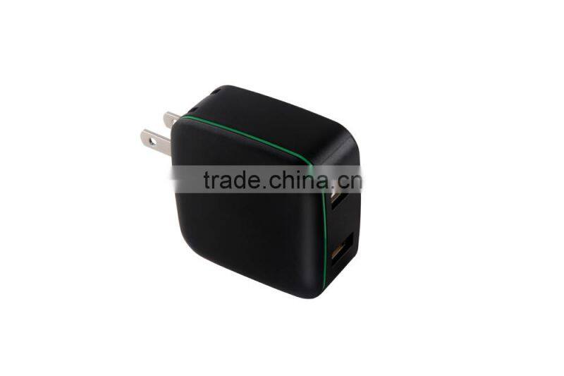 Fully Protected 2 USB Ports Smart Fast Charge USB Travel Charger With CB PSE 3C