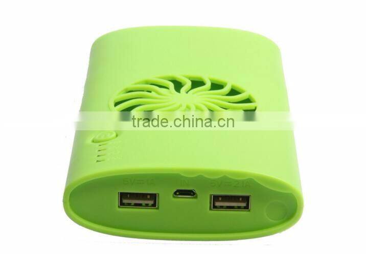 hot new products for 2016 hot summer cooling fan Power Bank 7800mAh electric fan Portable mobile power bank in hot summer