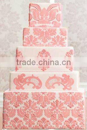 Fancy Crewel Calendula Lace cake decorate stencil