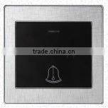 reset wall switch and socket , aluminium and stainless steel and PC panel