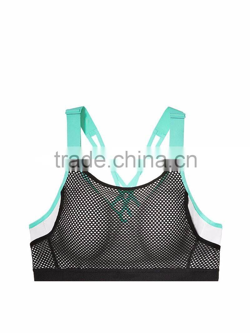 high quality women sports wear wholesale beautiful bra sexy bra design women mesh sports bra