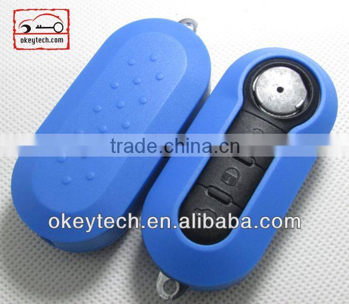 Best price car key Fiat flip key shell 3 button remote key shell fiat flip key case fiat key case