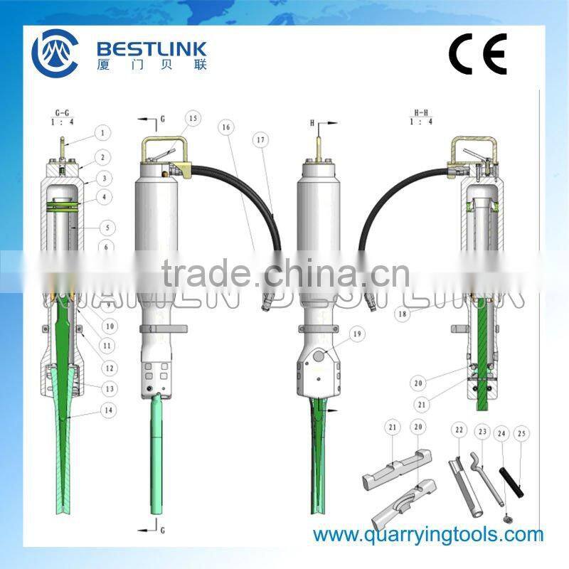 Darda hydraulic rock splitter cylinder C12(N) with disel engine