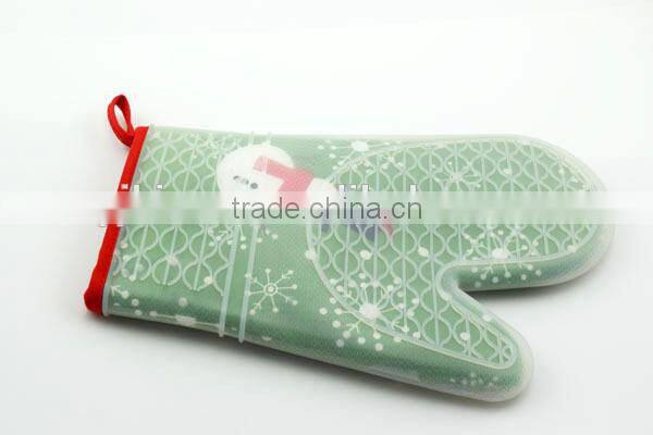 Christmas gift baking gloves with snows man pattern