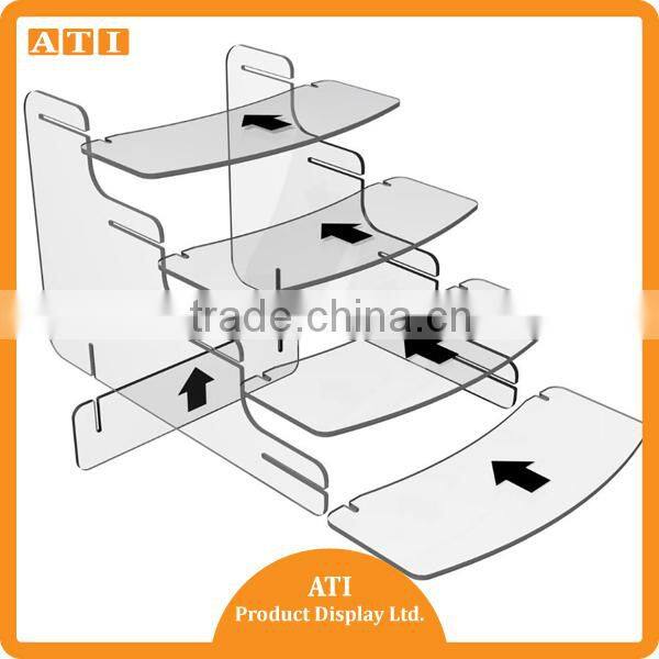 ATI factory wholesale clear acrylic color product riser display stands