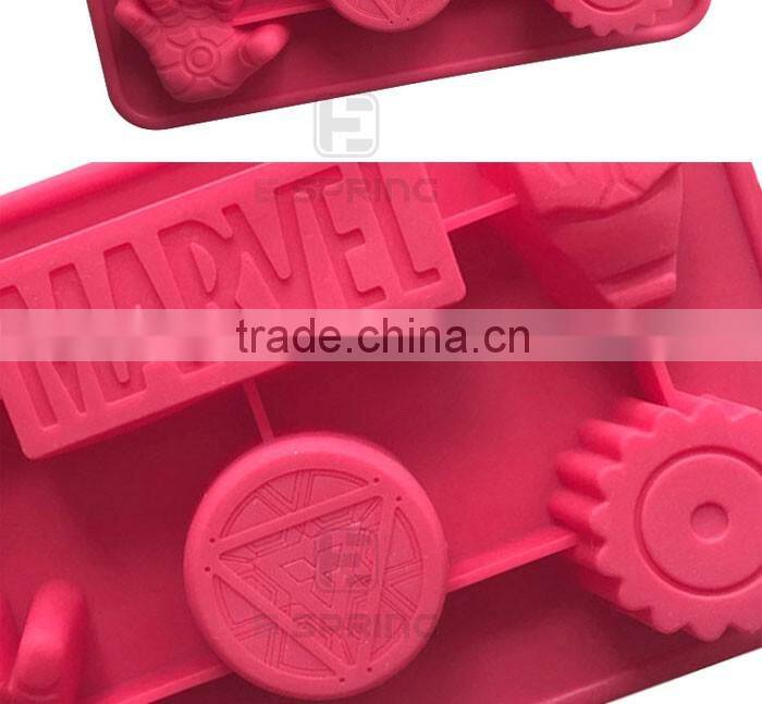 Charactor Shape Iron Man Handmade Silicone Soap Mold For Cake Chocolate