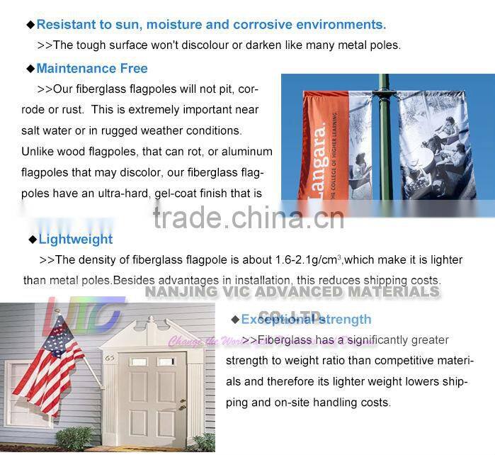 fiberglass street lamp banner pole,light pole banner frame