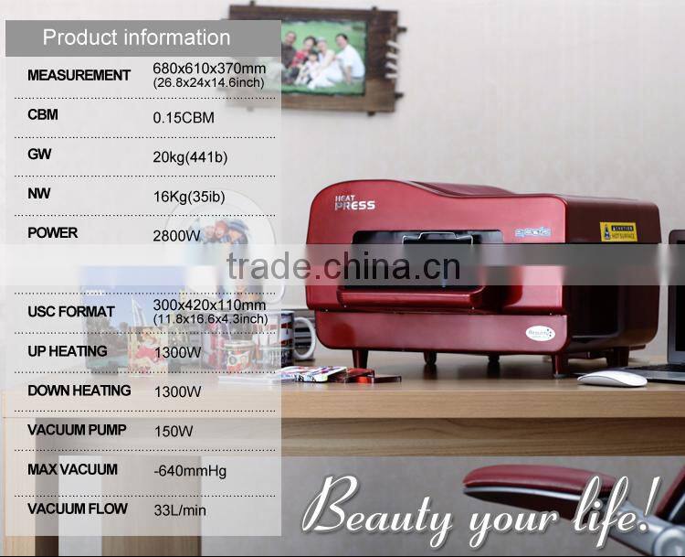 Penny press 3D sublimation vacuum press machine for sale ST-3042