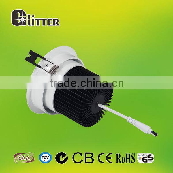 Hot Sharp cob led downlight 20w,CRI>85ra,Pf>0.95,SAA/C-Tick/CE/CB approved,5 years warranty