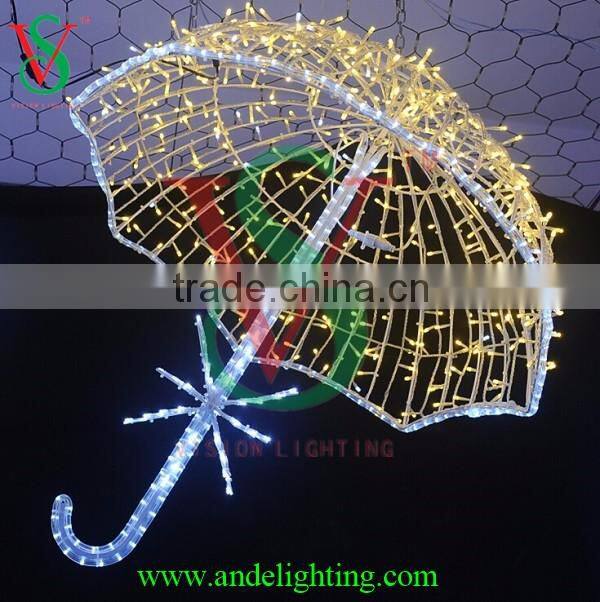 2016 new 3D motif waterproof hanging street decorative umbrella light