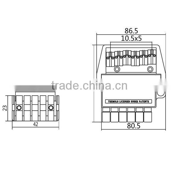 W-1001 Headless Guitar Accessories Guitar Bridge