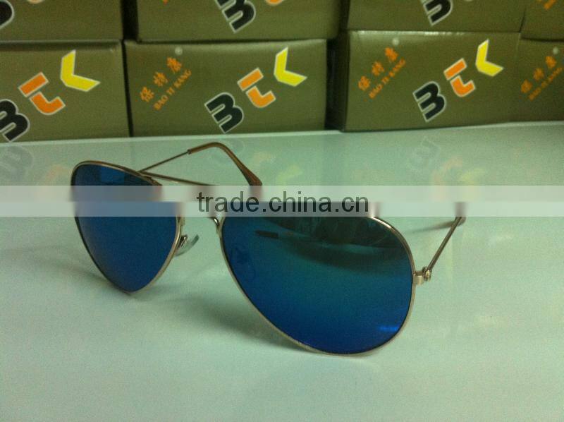 Stocked Colorful Mirrored Small MOQ Laser Logo Pilot Sample for free Fashion Custom logo Sunglasses Mens