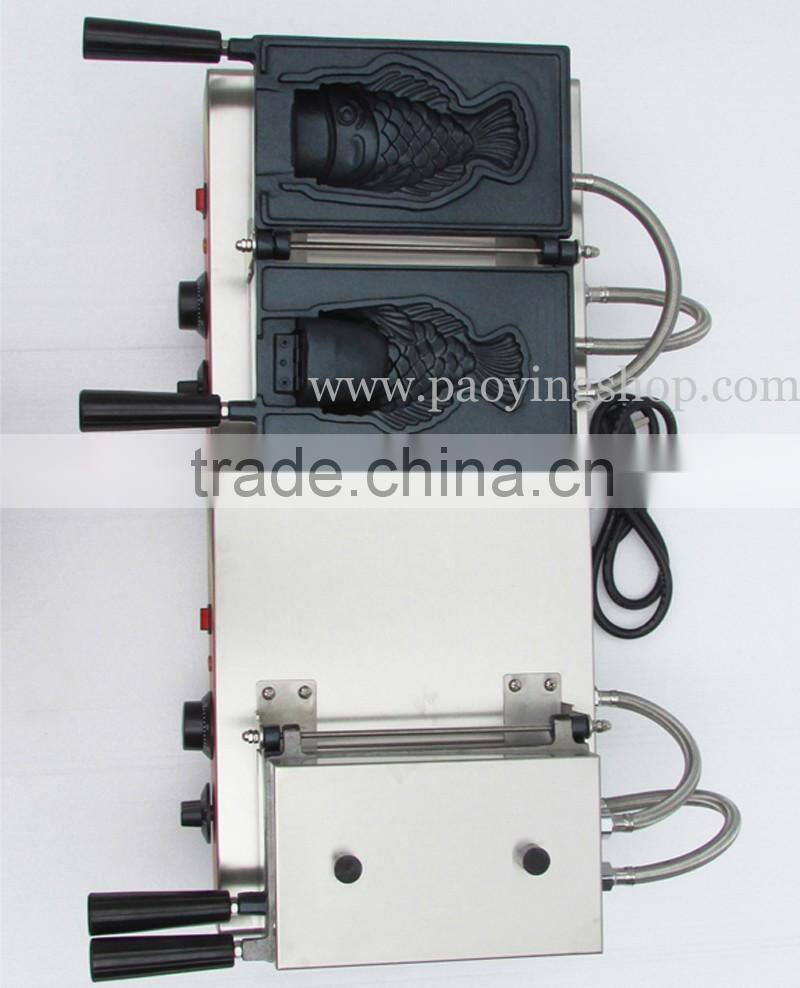 Commercial Use Non-stick 110v 220v Electric Dual 1pc Ice Cream Taiyaki Fish Waffle Baker