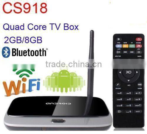 Fully Loaded CS918 android 4.4.2 2G+8G RK3188 Quad core Android tv box cs918