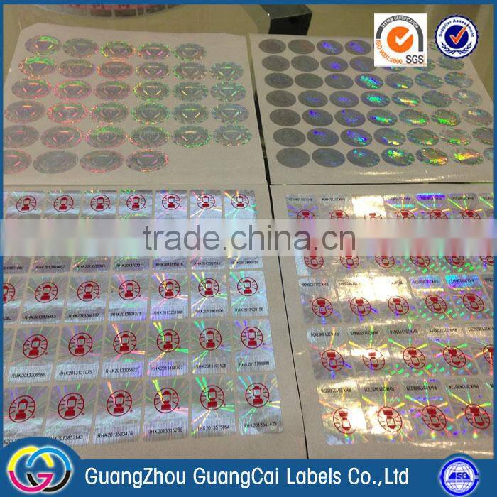 2D 3D anti fake hologram label
