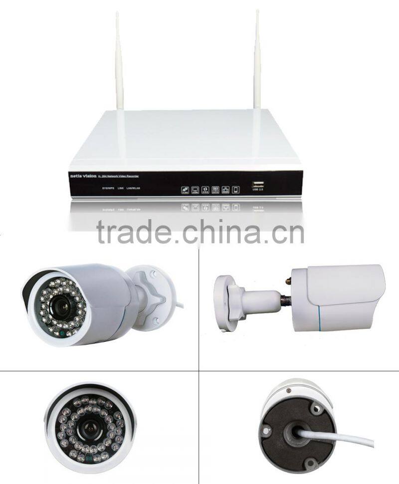 Best price 720P 4CH wifi wireless home security alarm camera system