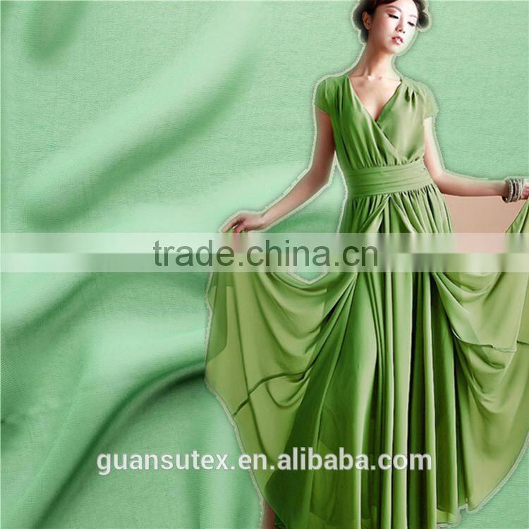 2016 high quality 50D plain pattern chiffon fabric,100% polyester cheap chiffon wholesale