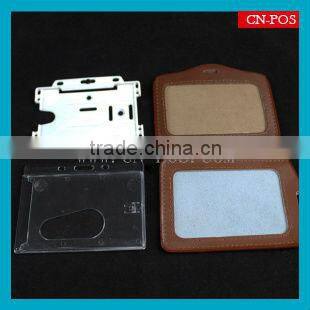 big leather id badge holder for hanging display