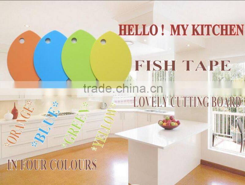 Fish Type Plastic PP Small Cutting Chopping Board Blocks For Kitchenware