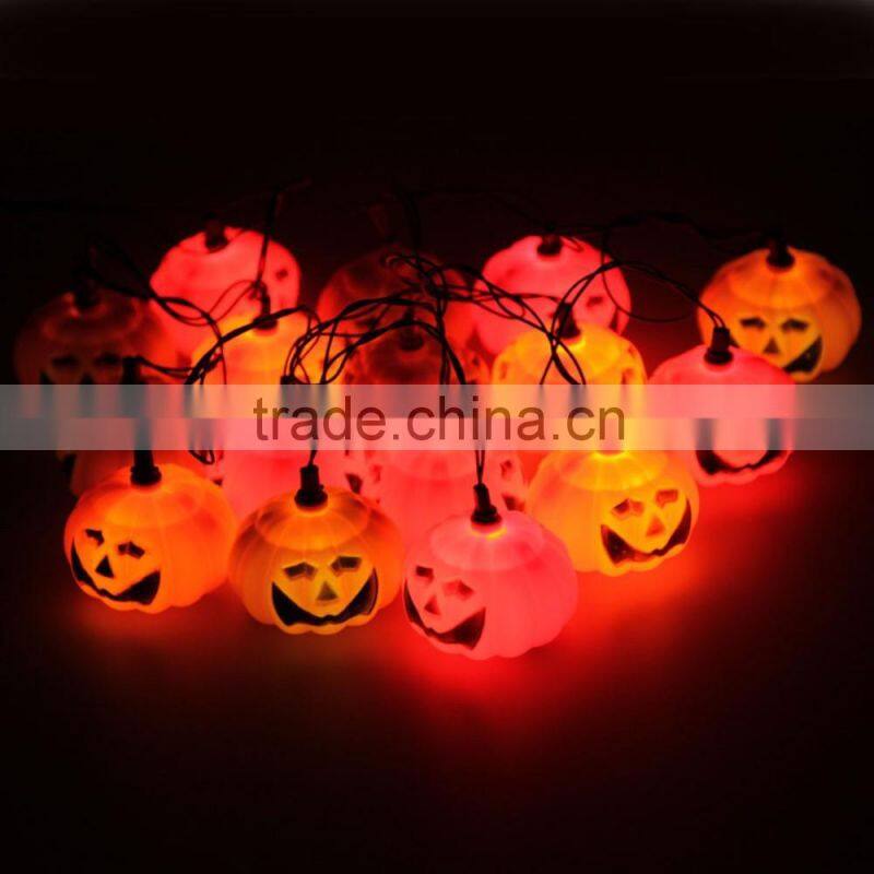 2.5M Halloween Props Haunted House Supplies Bar Decoration 16 LED Pumpkin String Light Fairy lights Festival Lamp