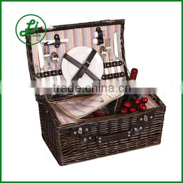 heart shape willow picnic basket