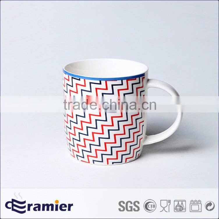 New bone china drum shaped big mug with wide bottom