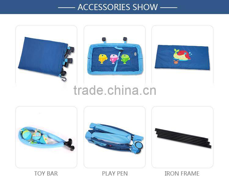 Multi-function baby playpen/playard, baby cot bed with cartoon pattern