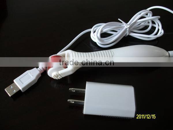 changeable heads titanium LED derma roller,vibarting roller