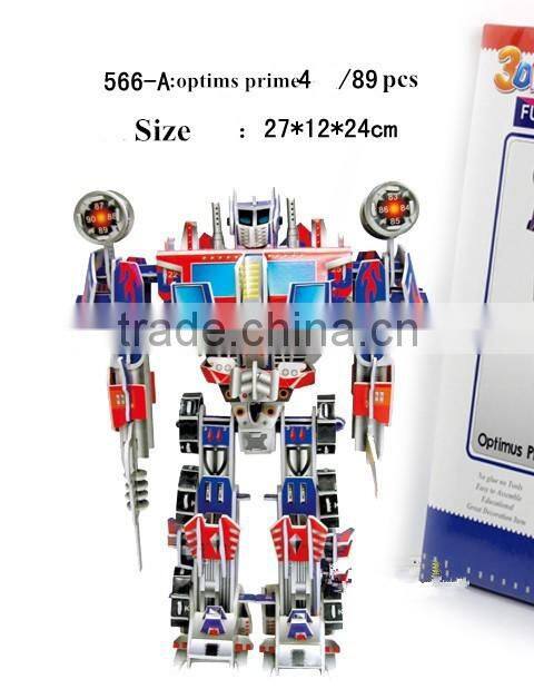 DIY Jigsaw Puzzle Paper Robot Model