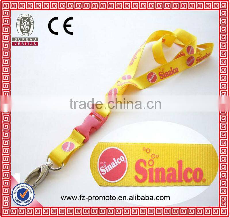 High quality promotional custom sublimation printed polyester neck lanyard for sale in 2016