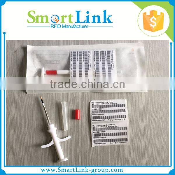 ISO Rfid Microchip,pet tracking rfid chip,1.4*8mm FDX-B rfid glass tag for animal identification