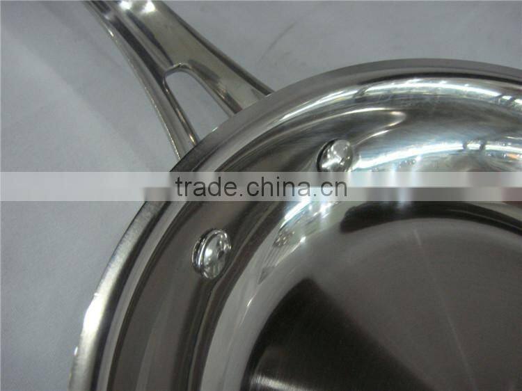 3-ply Frypan The three layer steel hot skillet frying pan