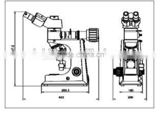 medical instrument all kinds of electron binocular/trinocular metallurgical microscopes price