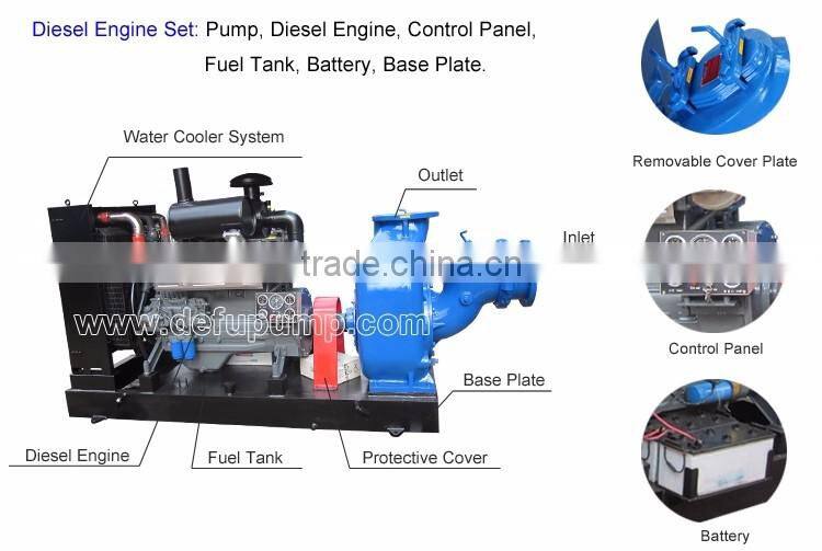 high suction lift self priming diesel engine driven pump