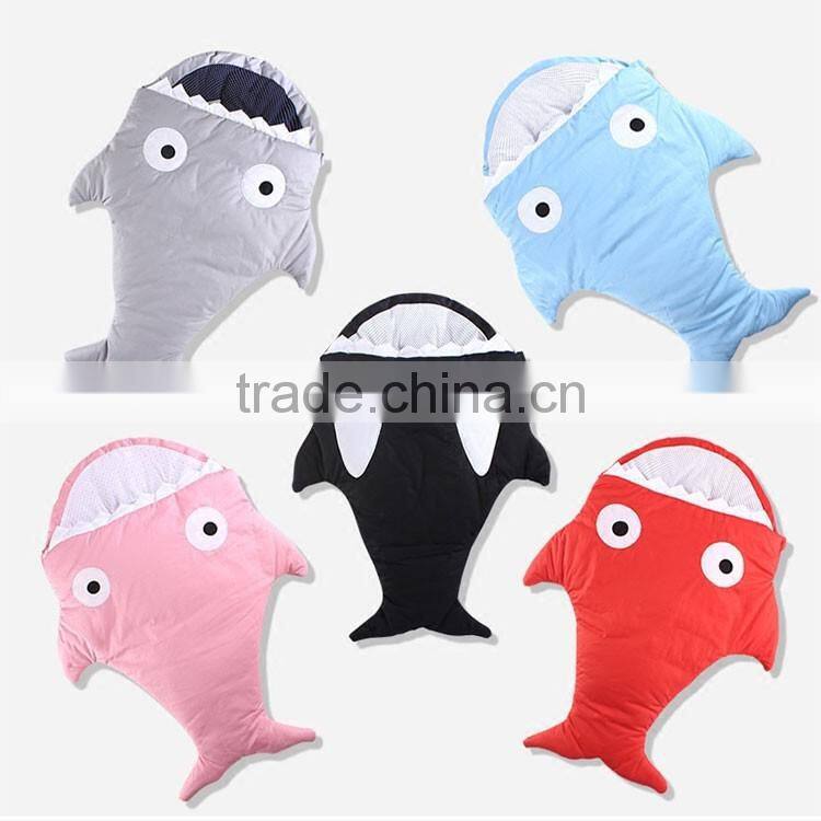 Christmas gift wholesale soft cotton baby kids children adults shark tail blanket sleeping bag