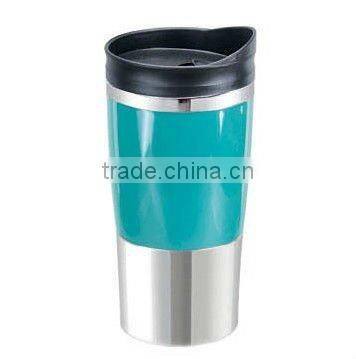 Wide mouth RED Tumbler Fluctuation double loop Auto mug Bell Double wall Eco-friendly auto travel cup mug