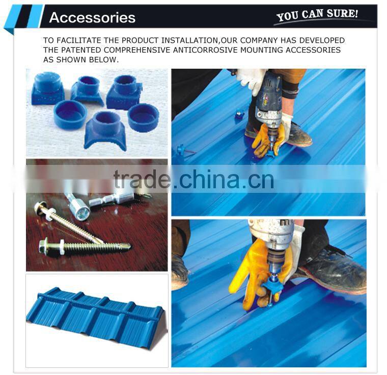 Durable roof materials 25 years guarantee wind resistance PVC corrugated roofing sheet for seafood market