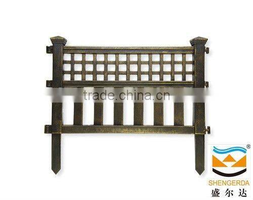small garden decorative clear plastic fence