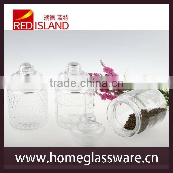 clear mini glass jar with glass lid spice glass jar