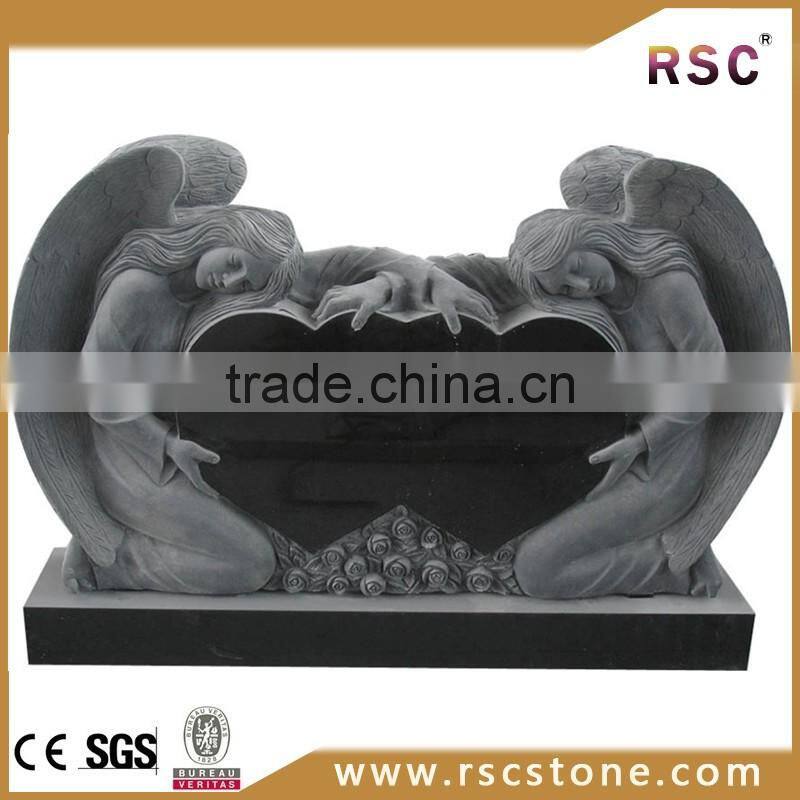 Small black models headstone