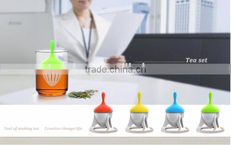 Original Design Stainless Steel Silicone Creative Tea Infusers The Gyro Design Tea Strainer