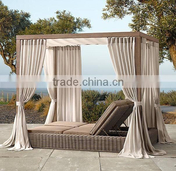 2017 Sigma trade assurance all weather pe rattan tanning poolside sunbed