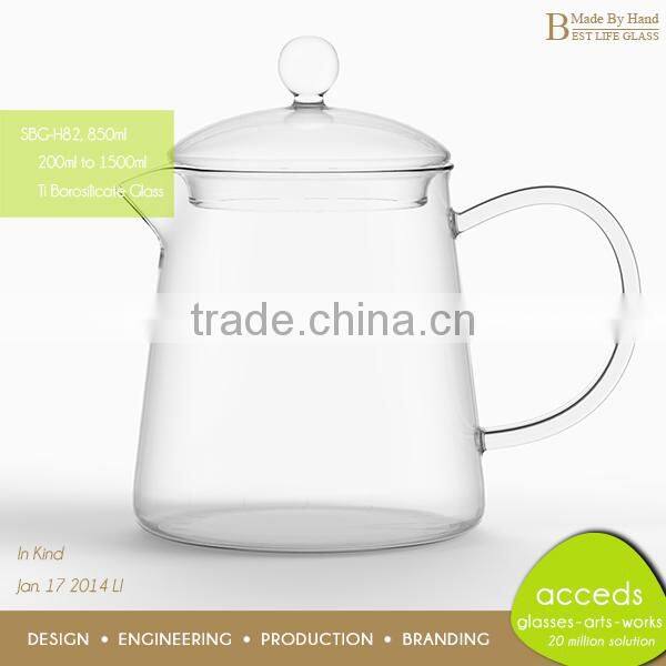 Private Label Big Milk Glass Mug with Lid And Handle