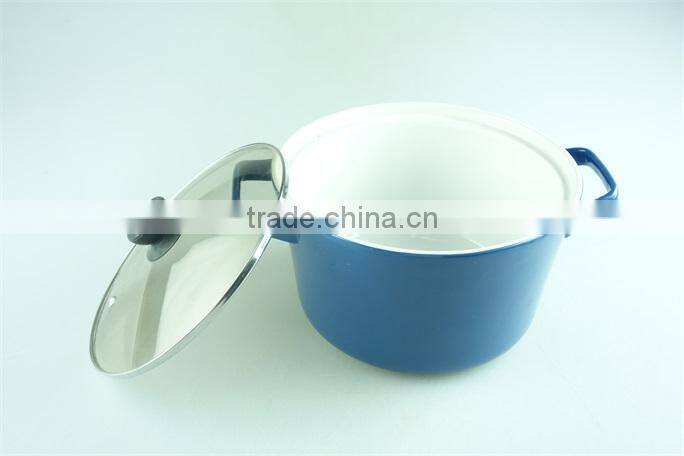fashion new design porcelain tureen, blue ceramic tureen with glass lid,double ear tureens