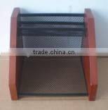 Hot Sale Metal Mesh Wooden Bottom Office Namecard/Memo Holder/Photo Holder
